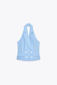 HALTER DOUBLE BREASTED VEST