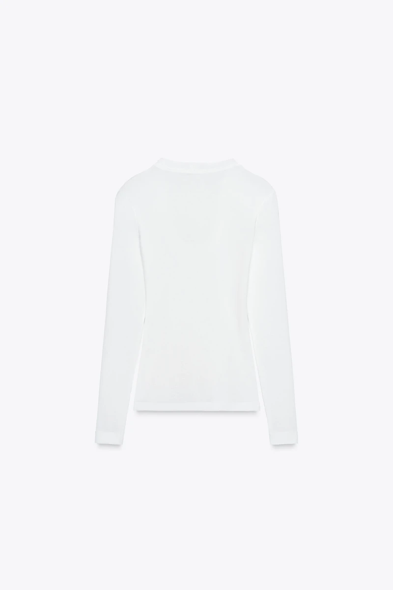 CREPE LONG SLEEVE T-SHIRT