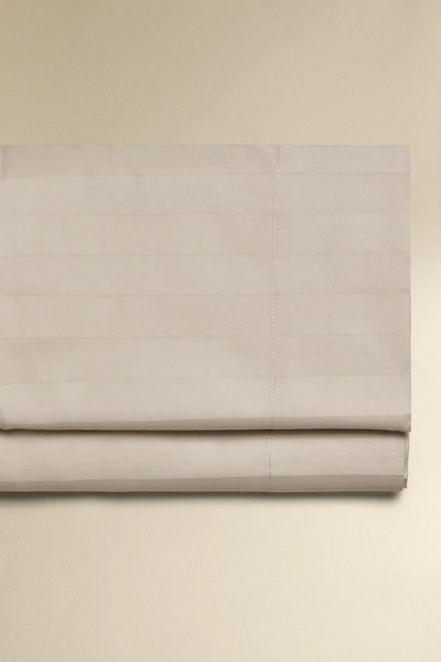 STRIPED SATEEN FLAT SHEET 500-THREAD-COUNT