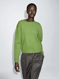 Pull col rond en laine mélangée