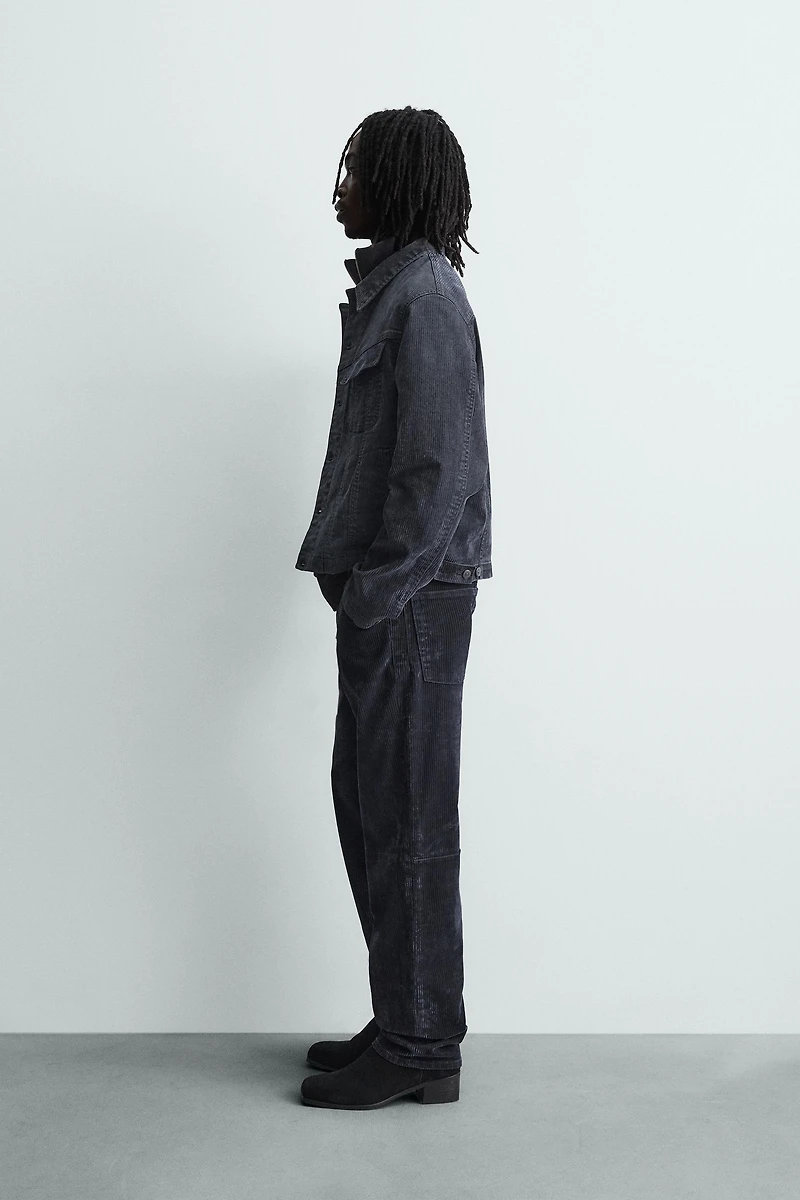 VESTE COURTE EN VELOURS CÔTELÉ