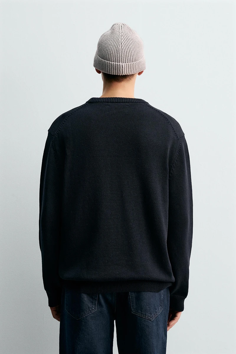 PULL REGULAR FIT EN COTON