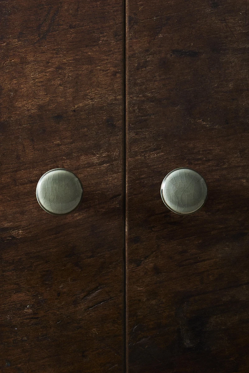 SET OF CRACKLED CERAMIC HANDLES (SET OF 2)