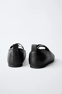 LEATHER BALLET FLATS