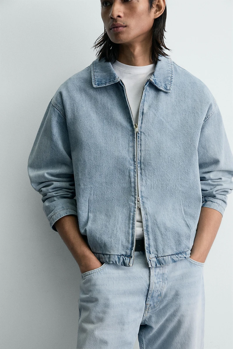 ZIP-UP DENIM JACKET