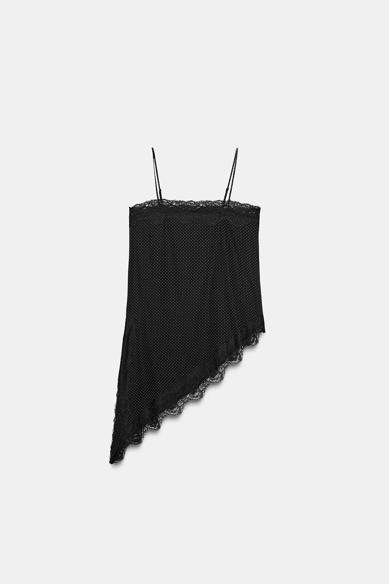 TOP ASYMÉTRIQUE À POIS ZW COLLECTION