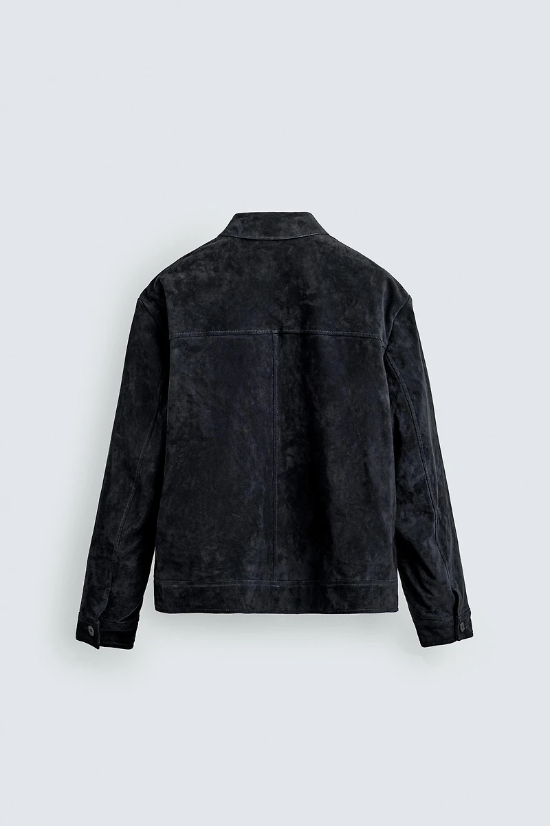 REGULAR FIT SUEDE LEATHER JACKET