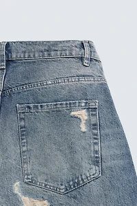 RIPPED BALLOON FIT JEANS