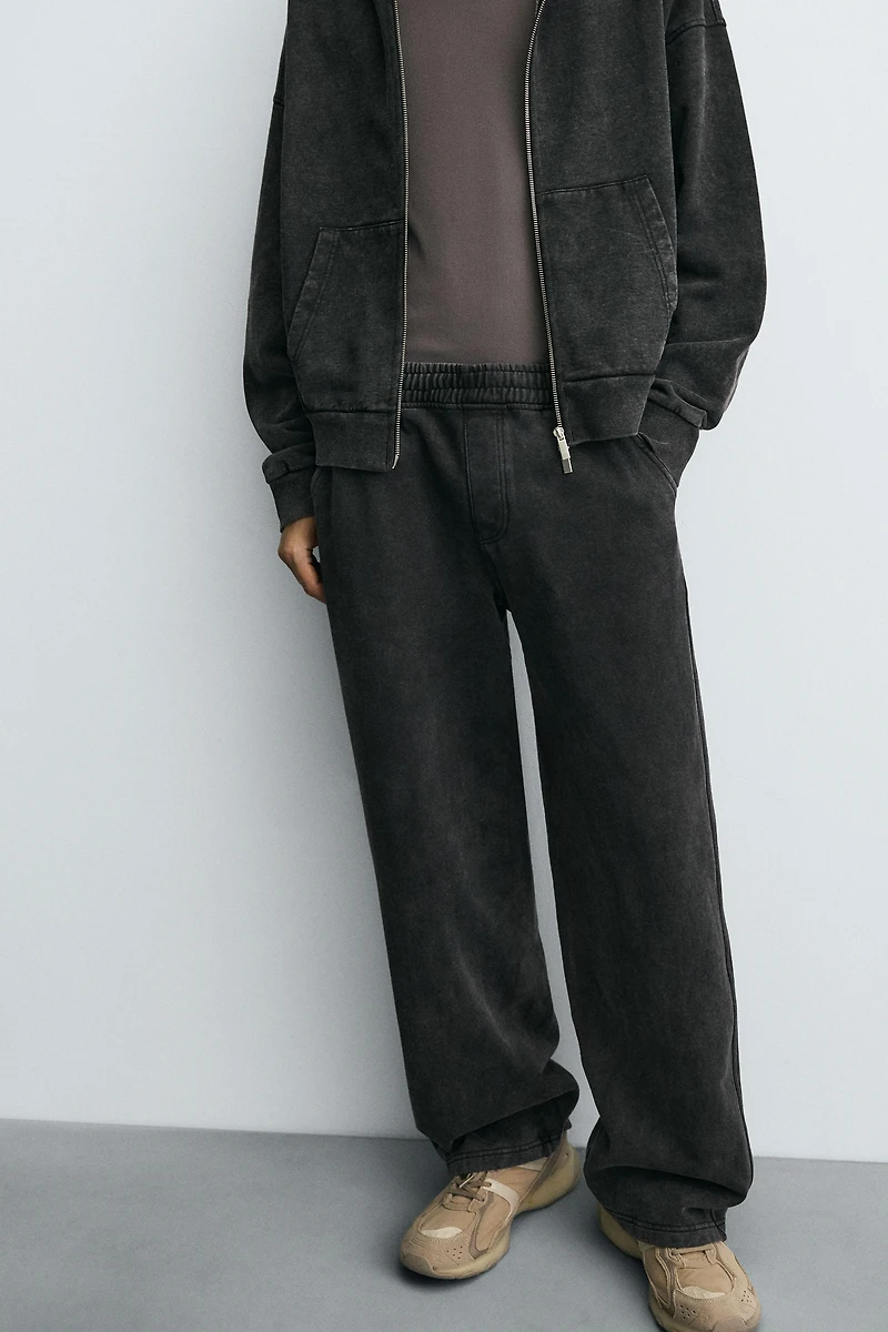 PANTALON DE JOGGING COUPE DÉCONTRACTÉE DÉLAVÉ