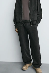 PANTALON DE JOGGING COUPE DÉCONTRACTÉE DÉLAVÉ