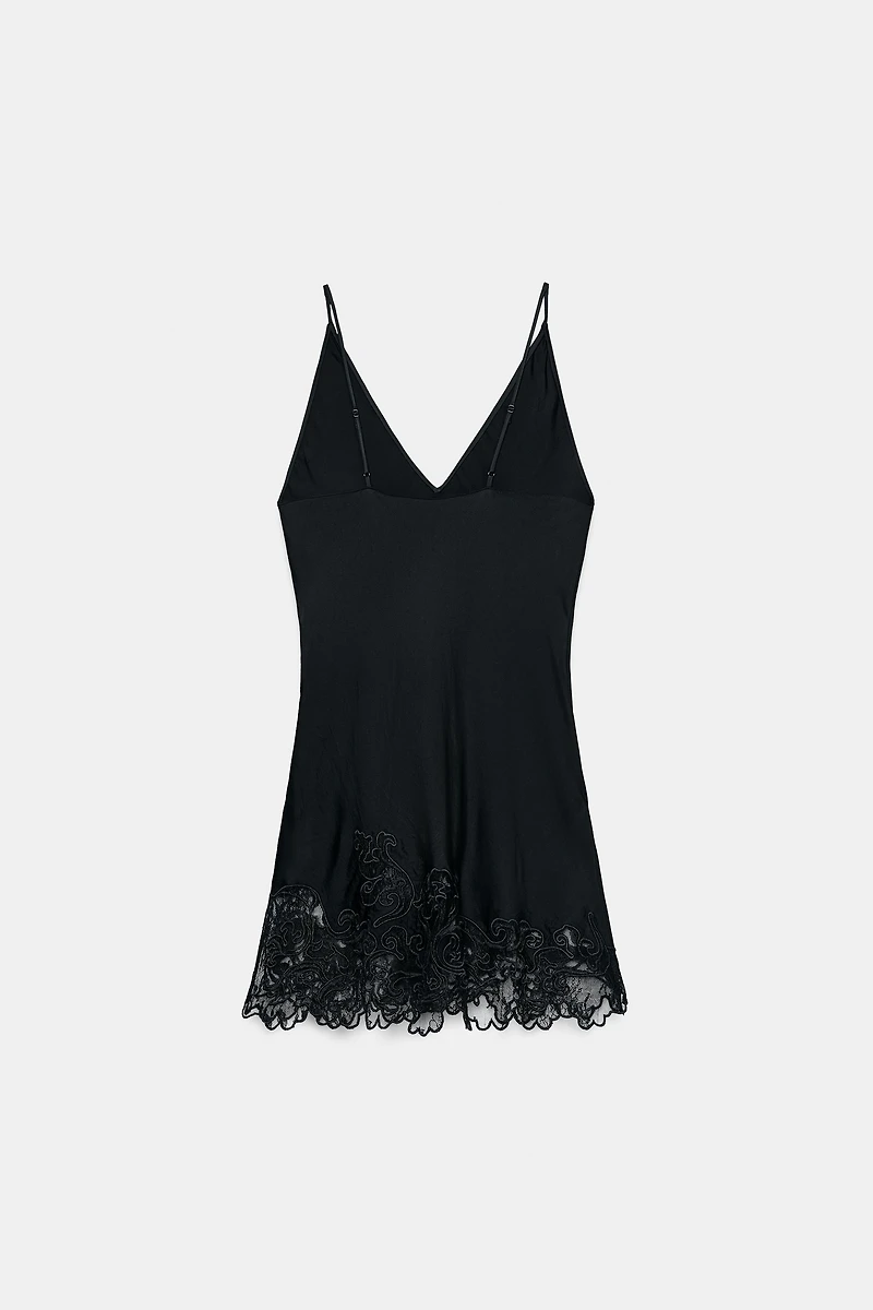 ZW COLLECTION EMBROIDERED SATIN EFFECT TOP