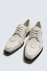 POLKA DOT LEATHER FLAT SHOES HARRY LAMBERT FOR ZARA x DISNEY