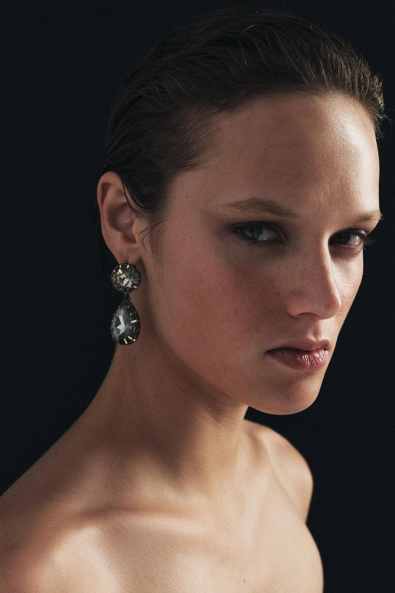 METALLIC JEWEL EARRINGS