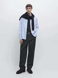 Cotton blend stretch shirt