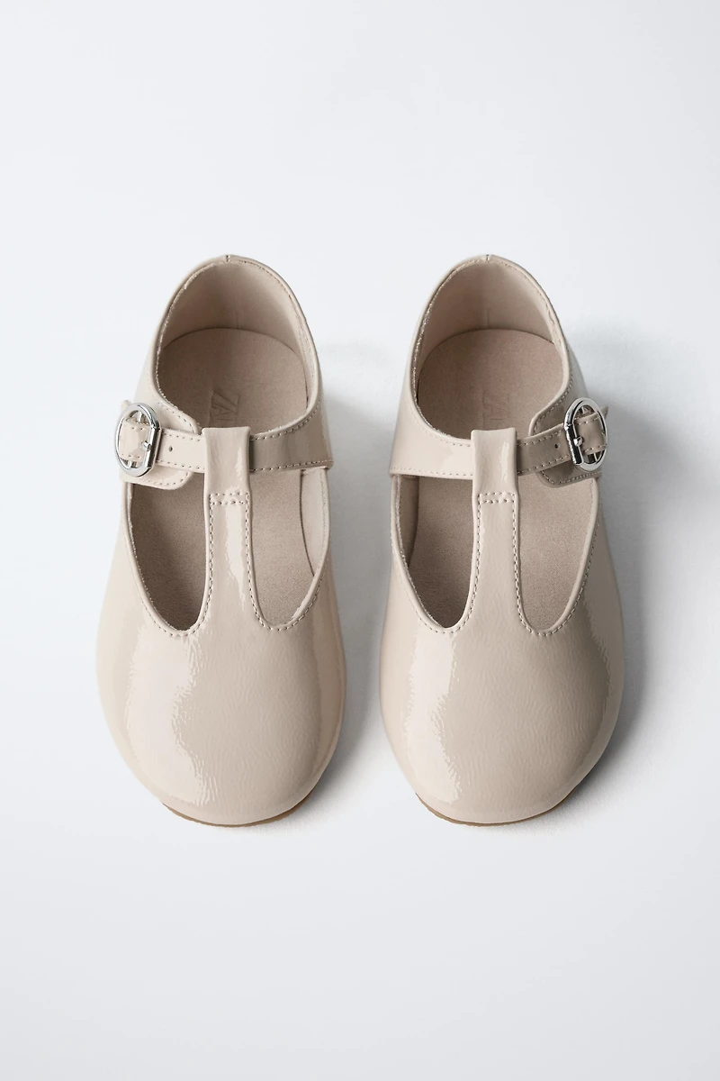 PATENT FINISH T-BAR BALLERINAS