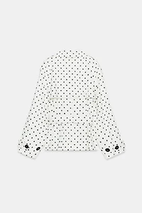 POLKA DOT BELTED TRENCH JACKET