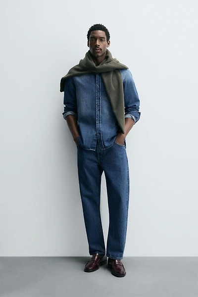 CHEMISE EN JEAN DÉLAVÉE