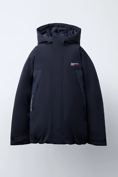 COLOR BLOCK PUFFER JACKET