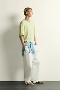 RELAXED FIT LIGHTWEIGHT KNIT T-SHIRT