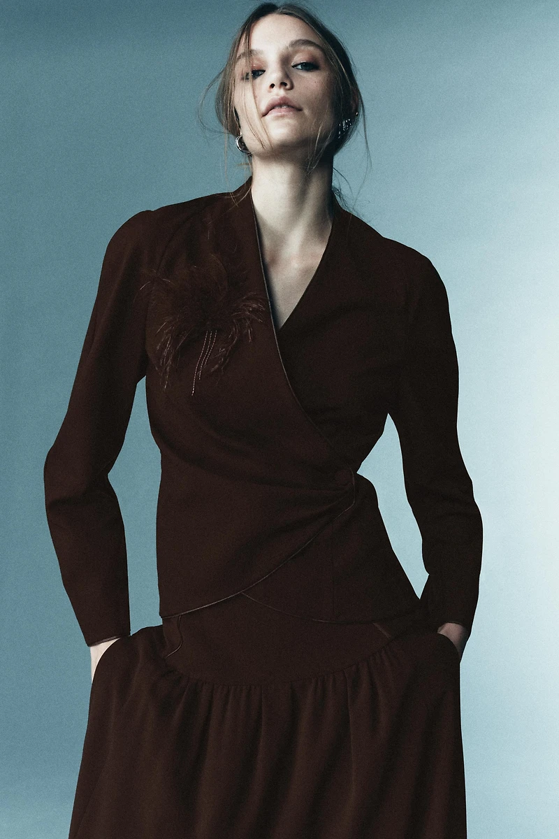 DRAPED FEATHER LIMITED EDITION SHIRT