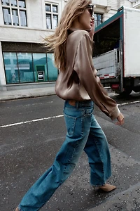 IRIDESCENT FLOWY SHIRT