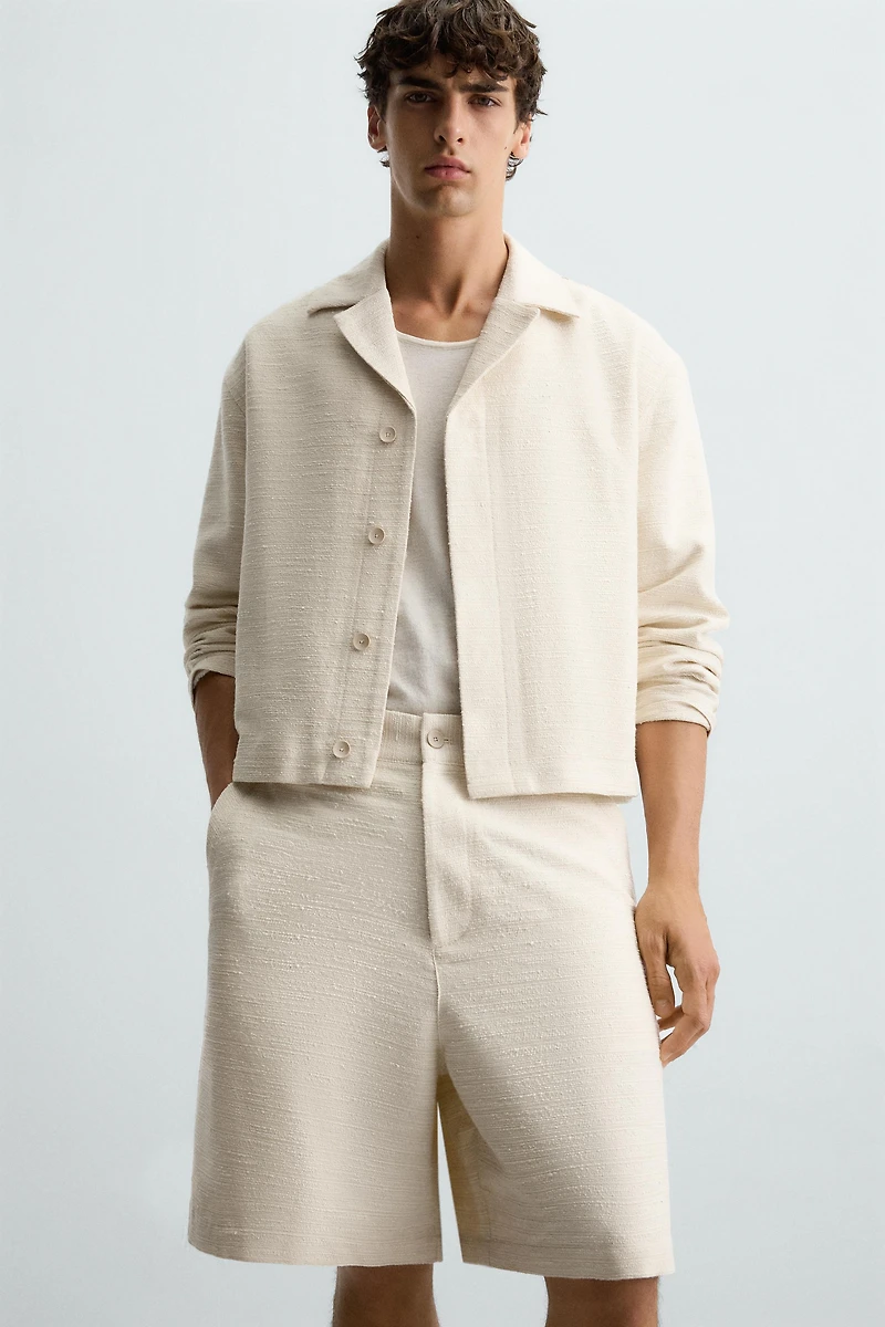 TEXTURED OVERSHIRT