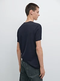 Short sleeve T-shirt with contrast seam detail