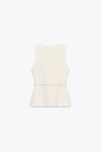 KNIT BELTED TOP