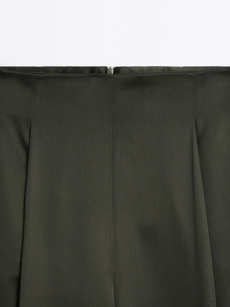 Satin wide-leg trousers