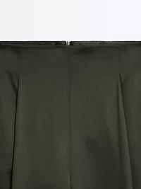 Satin wide-leg trousers