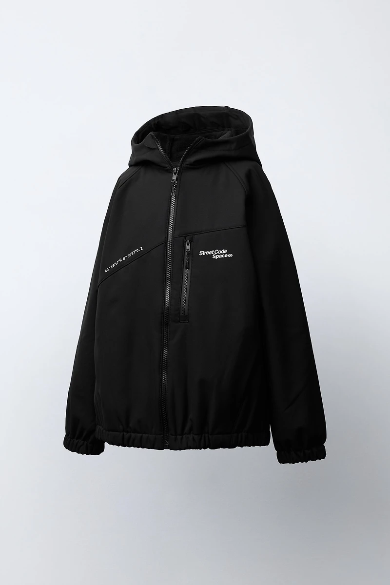 WATER REPELLENT HOODIE TECHNICAL JACKET