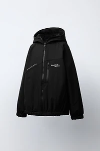WATER REPELLENT HOODIE TECHNICAL JACKET