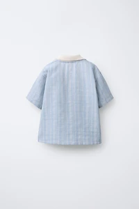 STRIPED SHIRT WITH COTTON AND LINEN