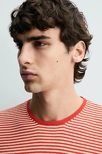 STRIPED REGULAR FIT KNIT T-SHIRT