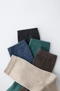 FIVE-PACK OF LONG PLAIN SOCKS