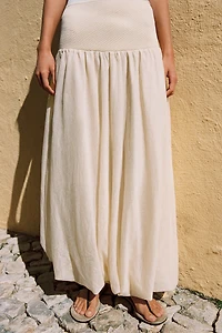 COMBINED KNIT BALLOON SKIRT