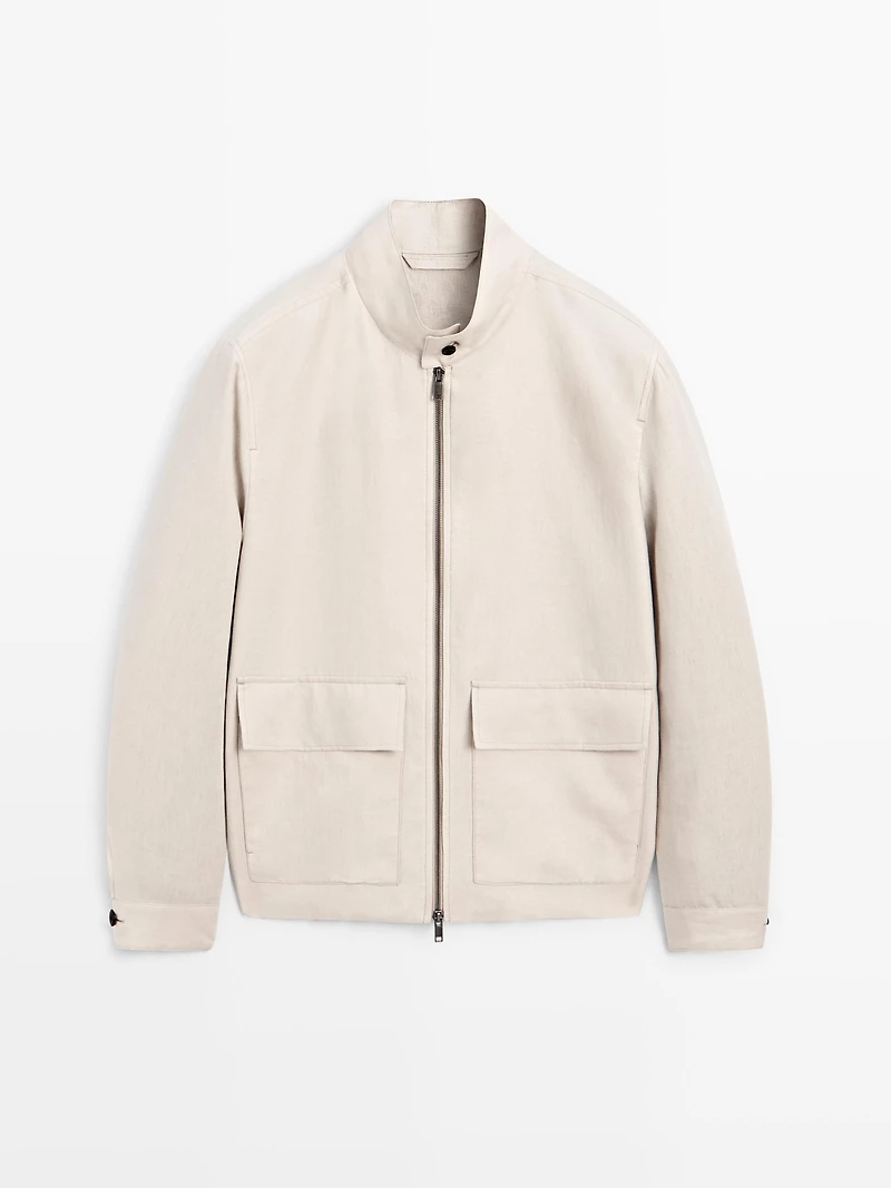 100% linen jacket with pockets