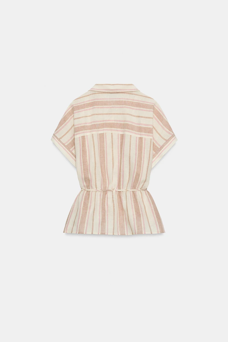 CHEMISE RAYURES FIL MÉTALLISÉ