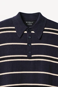 STRIPED KNIT POLO SHIRT WILLY CHAVARRIA X ZARA