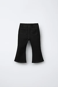 DENIM EFFECT FLARE LEGGINGS