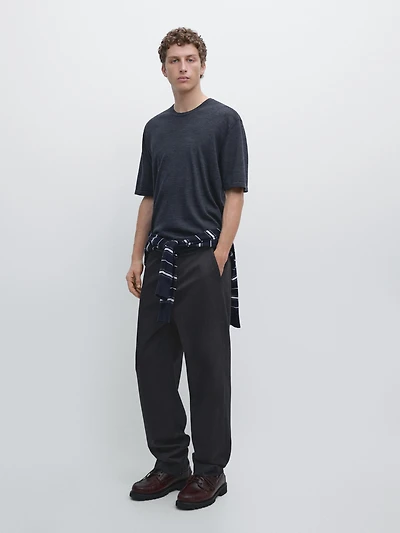 Pantalon relaxed fit en coton