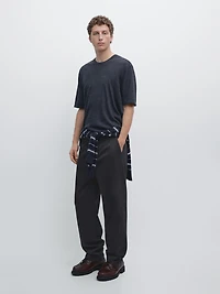 Pantalon relaxed fit en coton