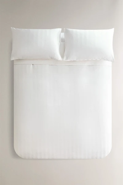 HOUSSE DE COUETTE SATIN RAYURES (500 FILS)