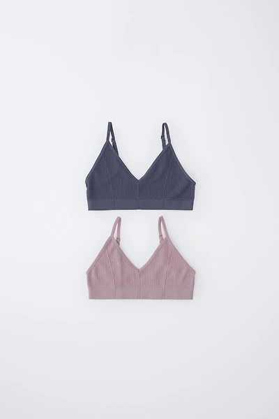 8-14 YEARS/ TWO-PACK OF STRUCTURED WAFFLE TOPS