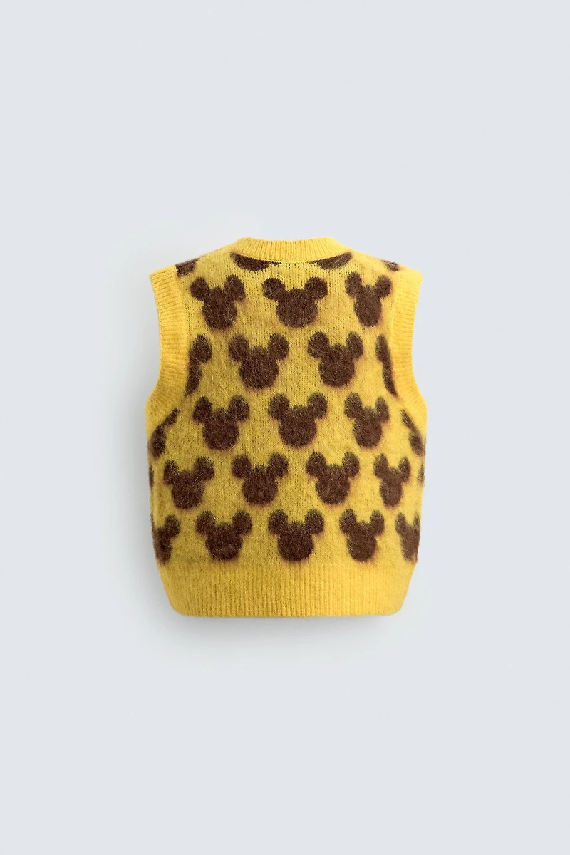MICKEY SILHOUETTE KNIT VEST HARRY LAMBERT FOR ZARA X DISNEY