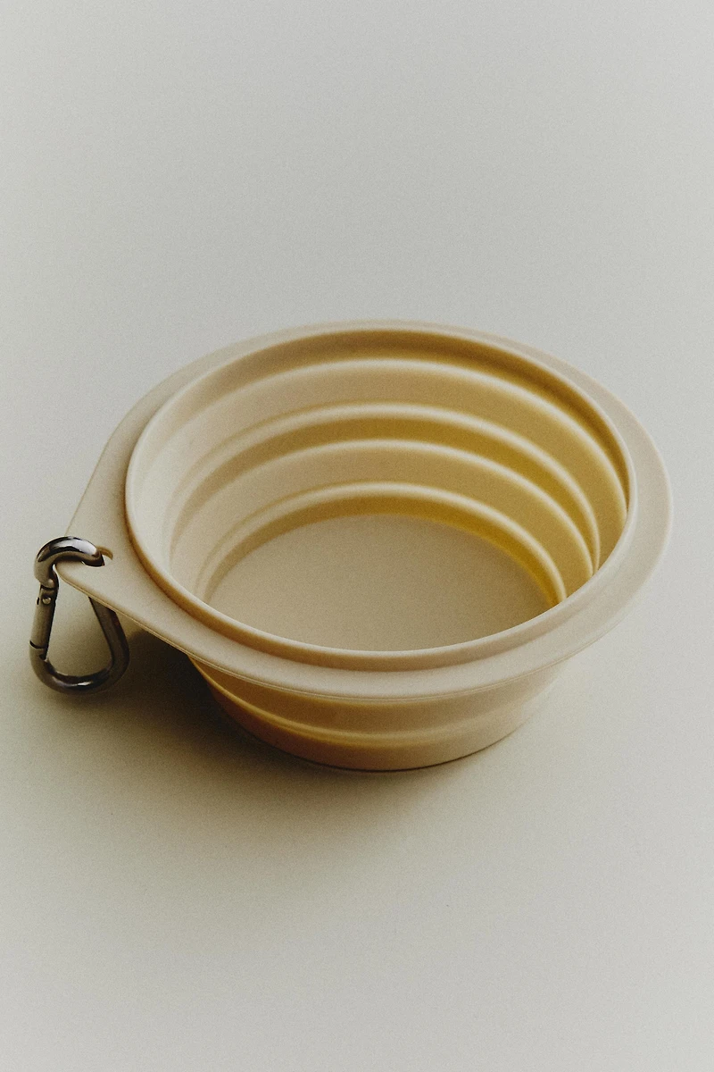 FOLDABLE SILICONE PET FOOD BOWL