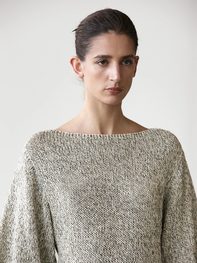 100% cotton knit cape sweater