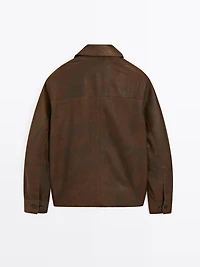 Veste en cuir ovin finition daim
