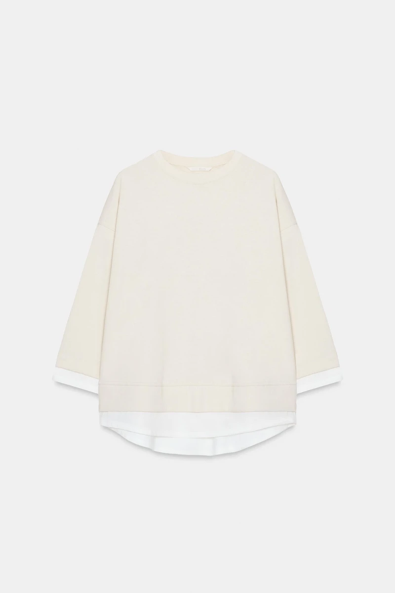 COMBINATION LONG SLEEVE SWEATSHIRT