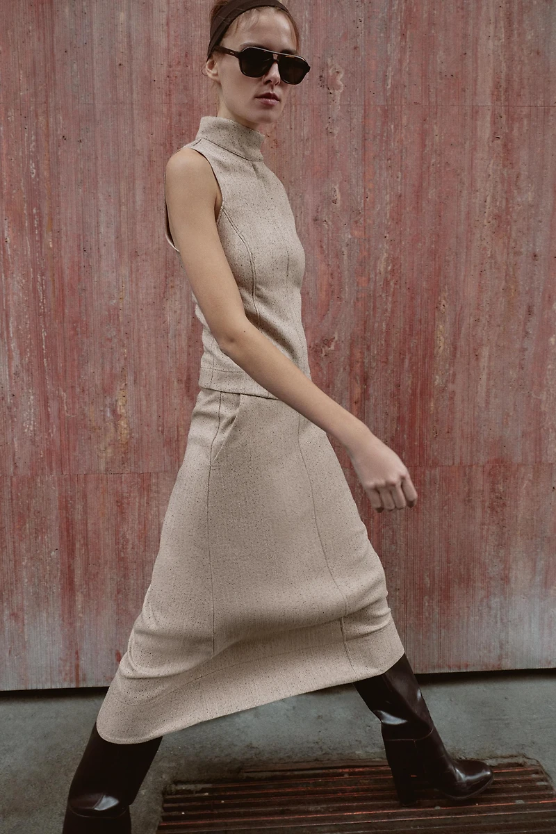 JUPE MI-LONGUE SUPERPOSÉE